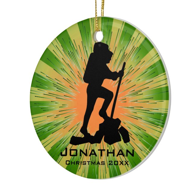 Personalized Hiking Ornament