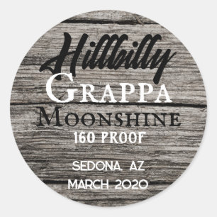 Personalized Hillbilly Moonshine Label