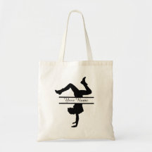 Personalized HipHop Dance Silhouette Tote