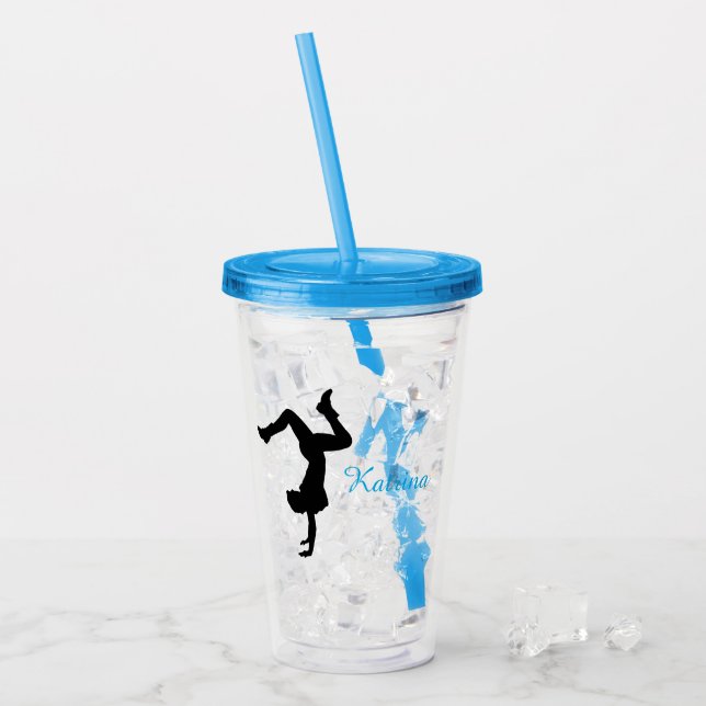 Personalized HipHop Dance Silhouette Tumbler (Front Ice)