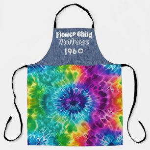 Personalized Hippie Tie Dye All-Over Print Apron