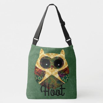 Personalized Hippy Owl Boho Bohemian Bird Custom Crossbody Bag by Hippy_Dippy_Trippy at Zazzle