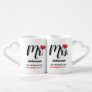 Personalized His and Hers Coffee Mug Set