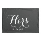 Personalized His and Hers - Mr & Mrs Newlyweds Pillow Case (Back-Left)