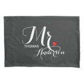 Personalized His and Hers - Mr & Mrs Newlyweds Pillow Case (Front-Left)