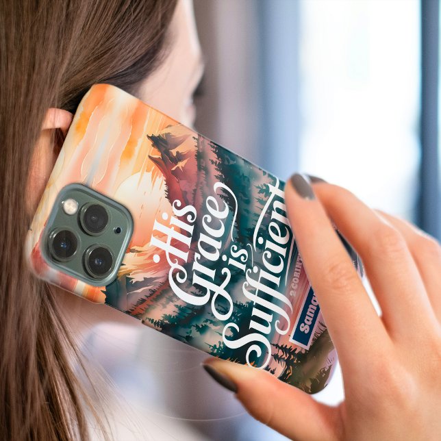 Personalized His Grace is Sufficient Christian Case-Mate iPhone Case (Creator Uploaded)