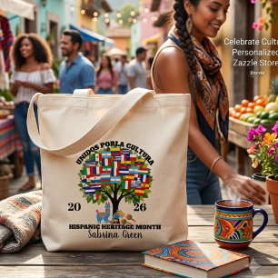 Personalized Hispanic Heritage Month Large Tote Bag