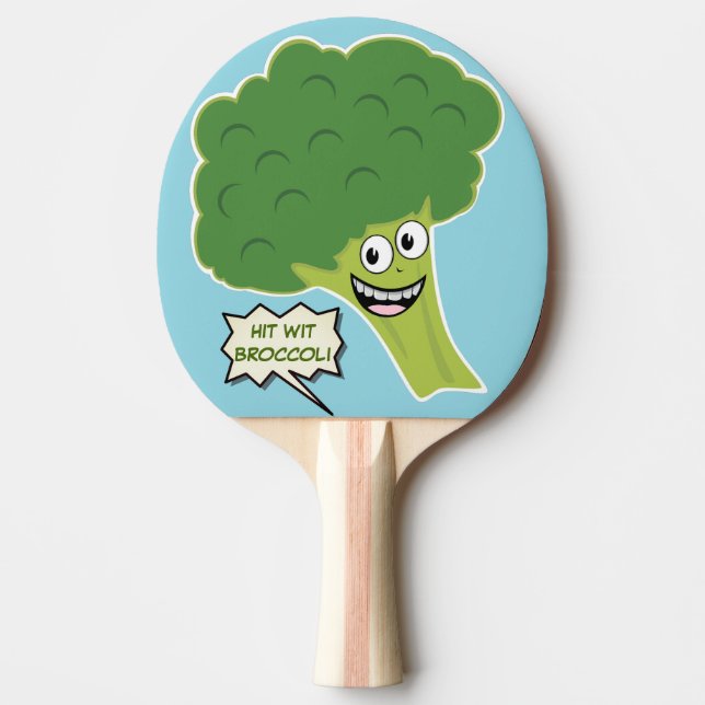 Personalized Hit Wit Broccoli Ping Pong Paddle (Front)