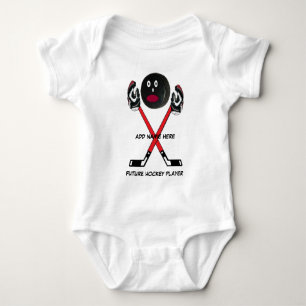 Personalized Hockey Baby Cartoon Bodysuit