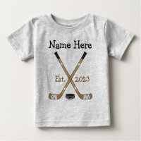 Personalized Hockey Baby Name Birth Year Born