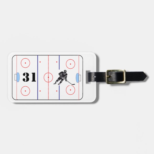 Personalized Hockey Bag Tag (Front Horizontal)