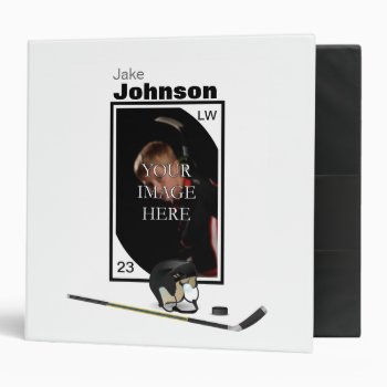 Personalized Hockey Binder by StillImages at Zazzle
