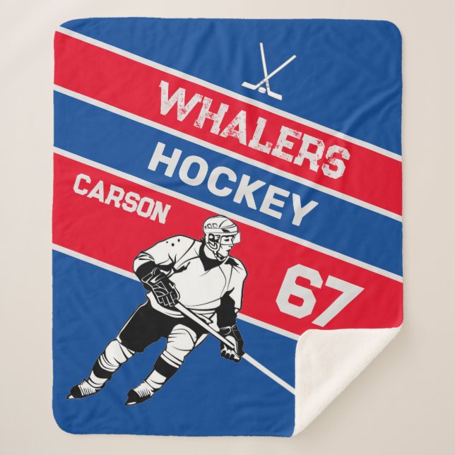 Personalized Hockey Blanket (Front)