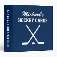 Personalized hockey card binder for collectors