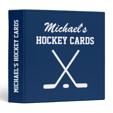 Personalized hockey card binder for collectors