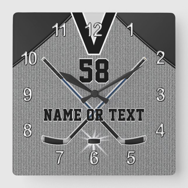 Personalized Hockey Clock Gifts for Hockey Lovers (Front)