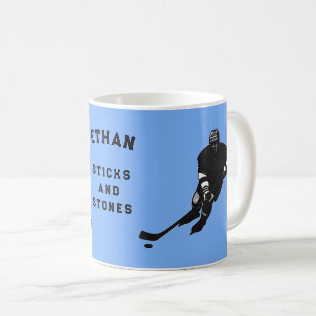 Personalized Hockey Coffee Mug (Front Right)