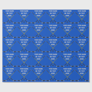 Personalized Hockey Gift Wrapping Paper, Your Text Paper