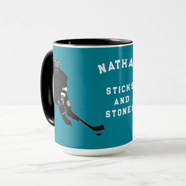 personalized hockey humor mug (Front Left)