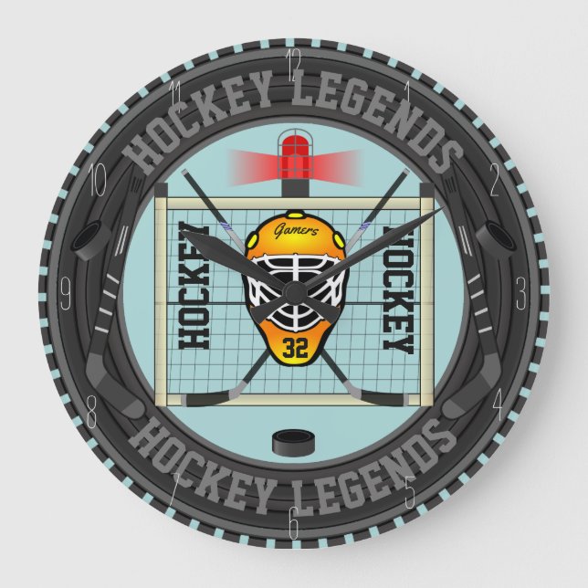 Personalized Hockey Legends Clock (Front)
