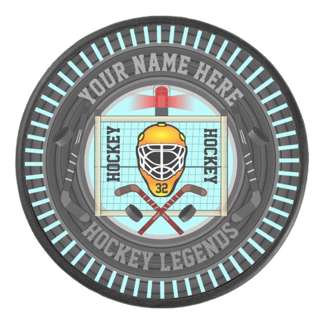 Personalized Hockey Legends Puck (Front)