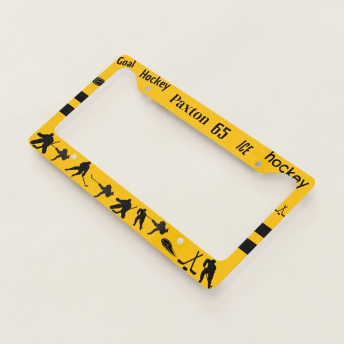 Personalized Hockey License Plate Frame