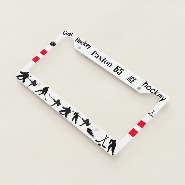 Personalized Hockey License Plate Frame (3/4)