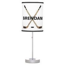 Personalized Hockey Name Custom Table Lamp Personalized Hockey Name Custom Table Lamp