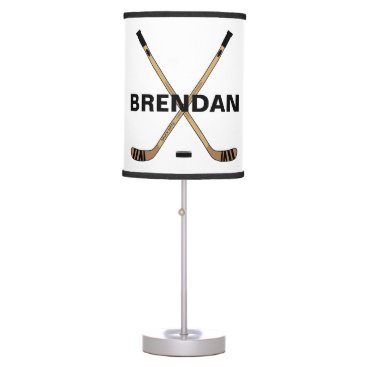 Personalized Hockey Name Custom Table Lamp
