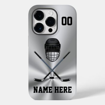 Personalized  Hockey Phone Cases  New To Older Case-mate Iphone 14 Pro Case by LittleLindaPinda at Zazzle