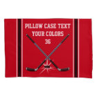Personalized Hockey Pillow Case, Your TEXT, COLORS
