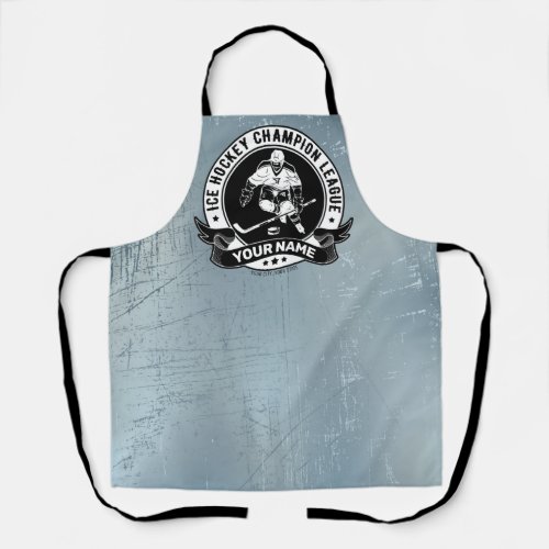 Personalized Hockey Player Ice Rink Team Athlete Apron