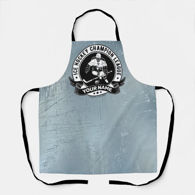 Personalized Hockey Player Ice Rink Team Athlete Apron (Front)