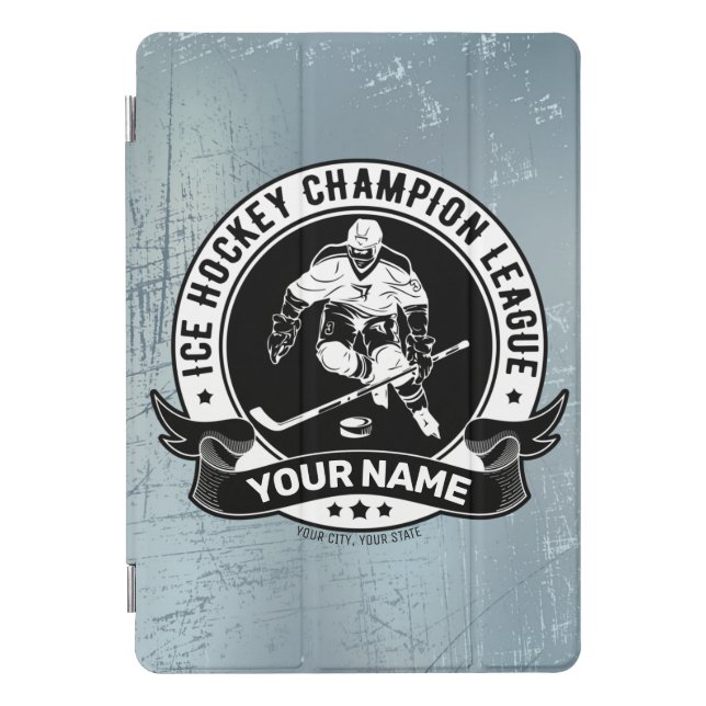 Personalized Hockey Player Ice Rink Team Athlete  iPad Pro Cover (Front)