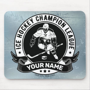 Personalized Hockey Player Ice Rink Team Athlete  Mouse Pad