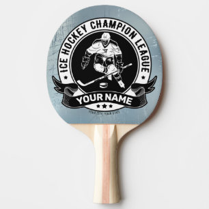 Personalized Hockey Player Ice Rink Team Athlete Ping Pong Paddle