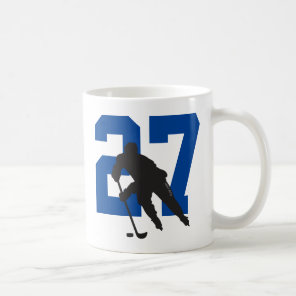 Personalized Hockey Player Number Coffee Mug
