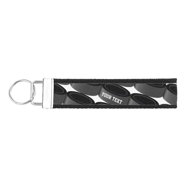 Personalized Hockey Puck Player Number Wrist Keychain Zazzle