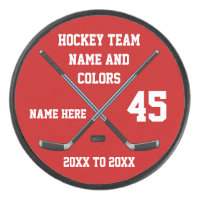 Personalized Hockey Pucks Your 4 Text, Your Colors
