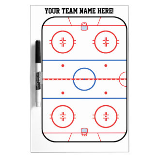 Personalized Hockey Rink Game Planner Dry-Erase Board