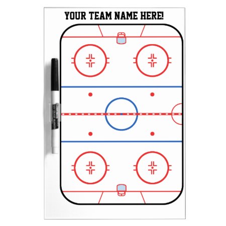 Personalized Hockey Rink Game Planner Dry-erase Board