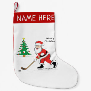 Personalized Hockey Santa Stocking
