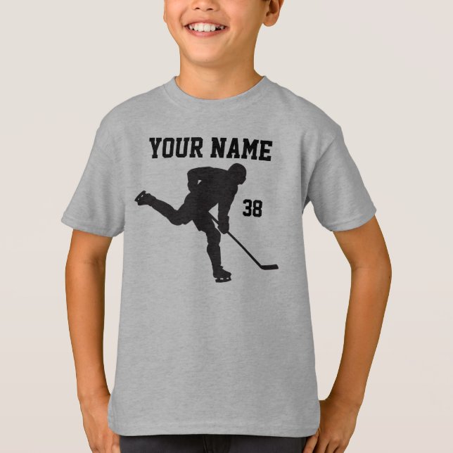 Personalized Hockey Shirts for Boys and Men (Front)