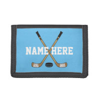 Personalized Hockey Stick Player Name on blue