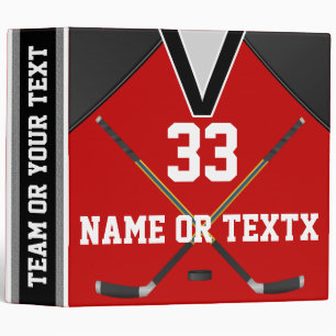 Personalized Hockey Team Gifts, Hockey Binder
