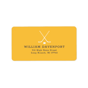 Personalized Hockey Theme Return Address Label 