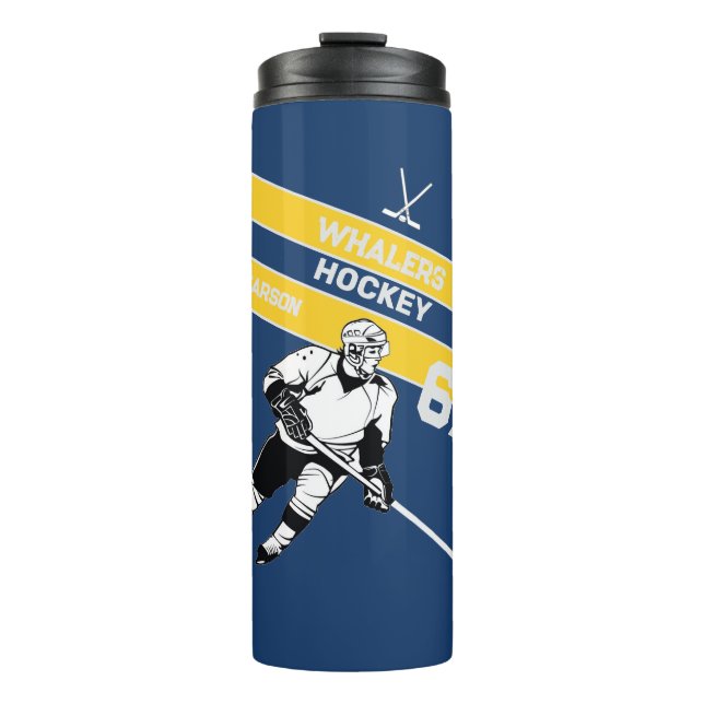 Personalized Hockey Travel Mug (Front)