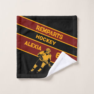Personalized Hockey Wash Cloth Towel