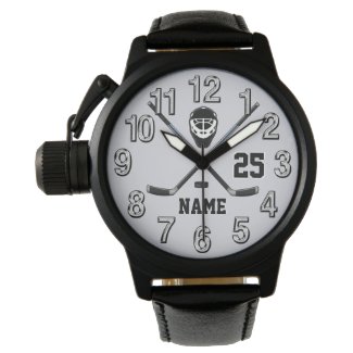 Personalized HOCKEY Watches Your Name and Number
