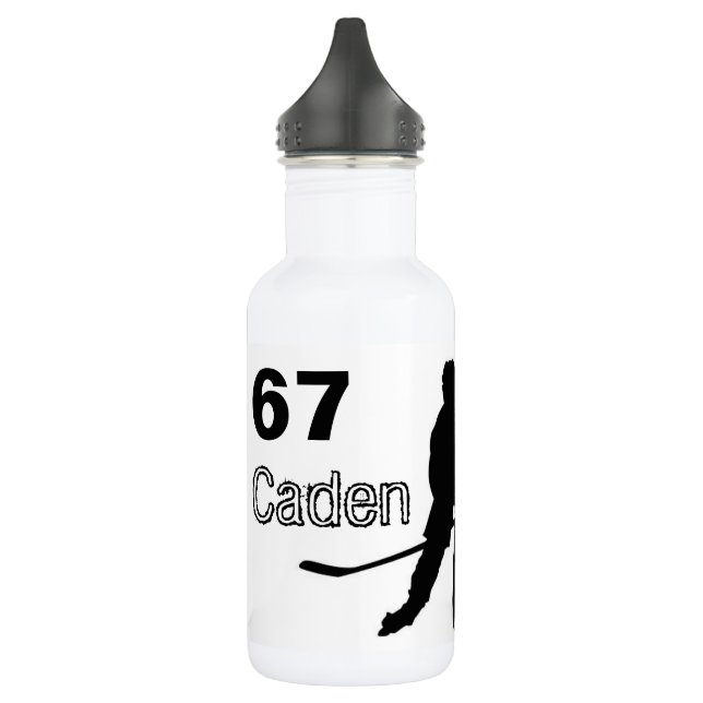 Personalized Hockey Water Bottle (Left)